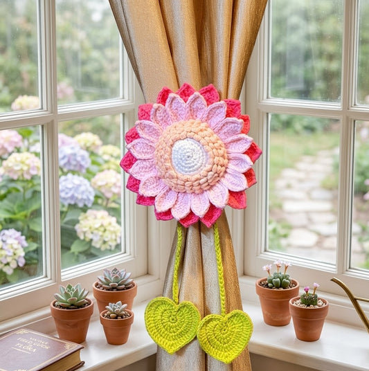 Pair of Pink Rose Curtain Tie (Coming Soon)