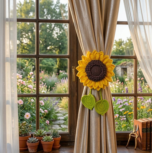 Pair of Sunflower Curtain Tie (Coming Soon)