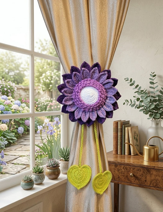 Pair of Purple Bloom Curtain Tie (Coming Soon)