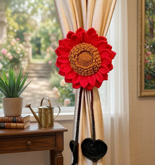 Pair of Red Petal Curtain Tie (Coming Soon)