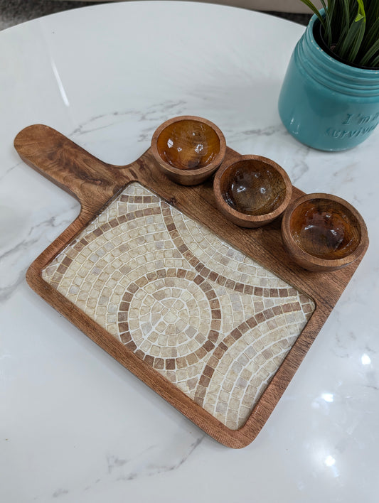 Mosaic Serving Platter | Mango Wood