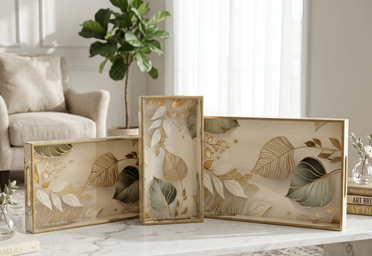 Handcrafted wooden rectangular tray with handles sold by ArturaLiving