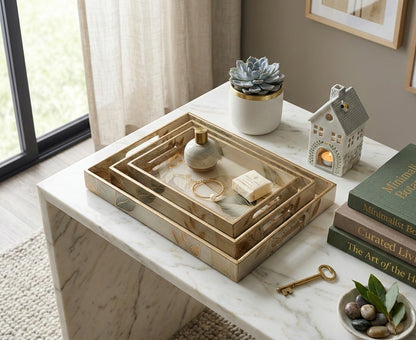 Handcrafted wooden rectangular tray with handles sold by ArturaLiving