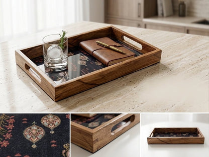 Teak wood trays with premium finish
